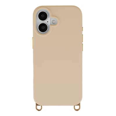 Selencia Hoesje - Geschikt voor iPhone 17 - Rivièra geschikt voor MagSafe Backcover met afneembare haakjes - Milky Latte