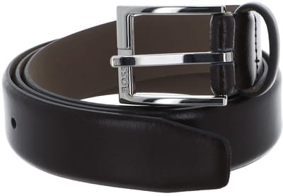 BOSS Leren Riem Elloy-Pc Sz30 Belt W105 Dark Brown Donkerbruin