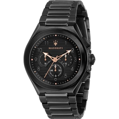 Maserati Triconic Métal Noir Homme Quartz R8873639003 noir