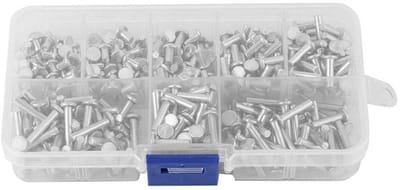 aladdien - Klinknagelset - 400-delige aluminium klinknagels - M3 klinknagels in verschillende maten - Corrosiebestendig - Geschikt voor diverse toep...