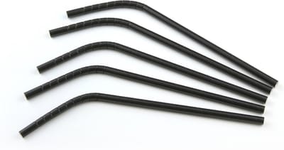Buigrietje papier (FSC®) zwart Ø 6 mm / 21cm | Inhoud: 200 stuks