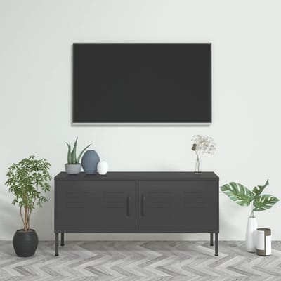 vidaXL - Tv-meubel - 105x35x50 - cm - staal - antracietkleurig