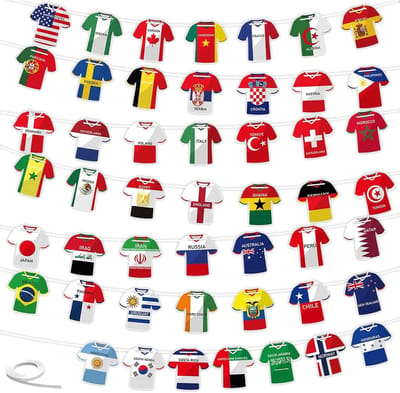 Slinger voor WK 2026 - 49 vlaggen - hoogwaardig materiaal - sfeer voor feesten - ShopVlot
