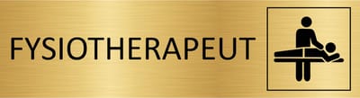 CombiCraft deurbordje Fysiotherapeut in goud met tape - 165 x 45 mm