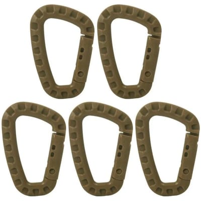 1/5 stks Tactische Rugzak Gesp Snelle Tactische Karabijnhaak Plastic Haak D Vorm Mosqueton EDC Gear voor Outdoor Camping Accessoires