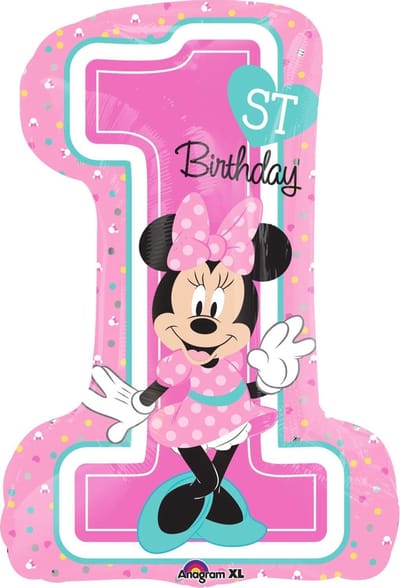 AMSCAN - Aluminium verjaardag ballon Minnie Mouse