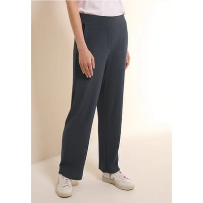 Jersey broek met geribde structuur