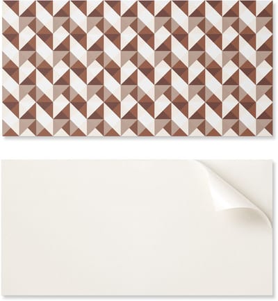 Bedrukt vinylpaneel - Slaapkamerdecoratie 100x50 cm Geometrisch driehoekspatroon