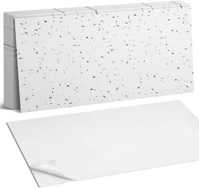 Coloray Plaktegels - Abstract patroon met vlekken Zelfklevende Wandtegels - 40 cm x 20 cm - Groente Plaktegels - 10 stuks - Rechthoek PVC Tegels - Plaktegels Badkamer - Vloertegels Zelfklevend - Vinyl Tegels - Portugese Tegels