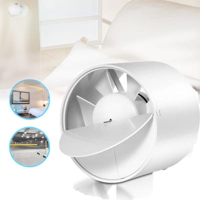 100mm Afzuigventilator Met Zeven Verdikte Bladen - Ingebouwde Retourluchtklep IPX2 Waterdicht - Olielagermotor 34 dB Stil - 130 M³/U 12 W - Voor Badkamer Keuken En Garage - Wit