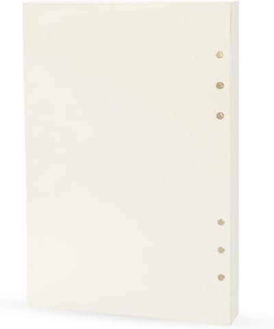 A5 Navullingen voor Planner met 6-Ring Binder, Blanko Papier, 100 g/m2, Ideaal voor Organisatie en Planning