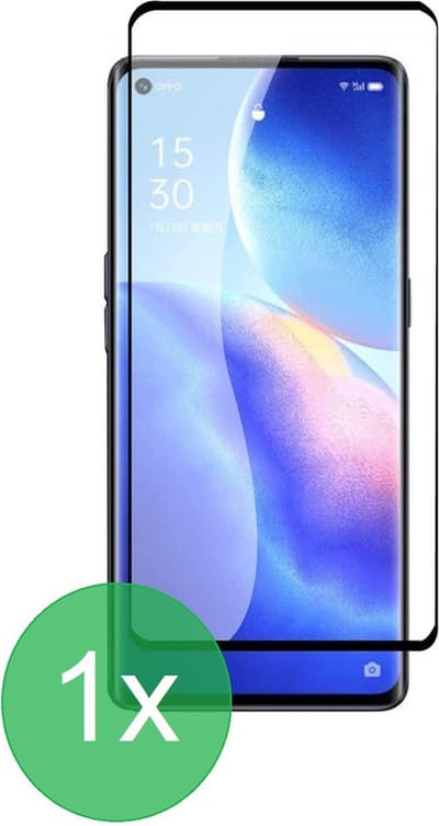 Full Screenprotector 1x Geschikt voor Oppo Reno5 Pro 5G - screen protector - volledige glas - bescherming - beschermglas - ZT Accessoires