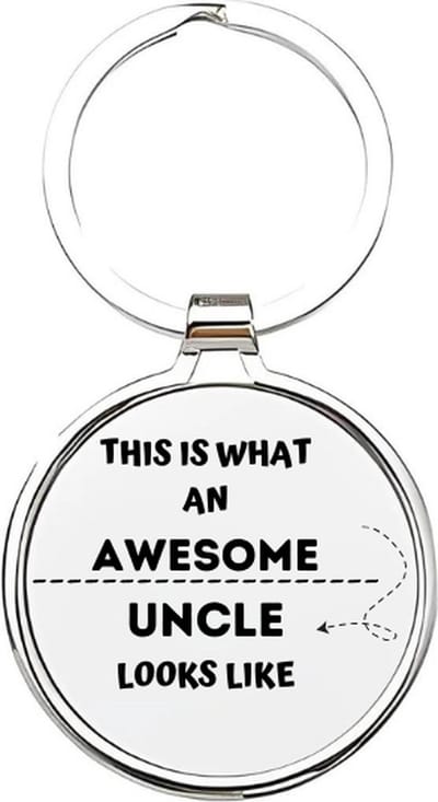 Akyol - this is what an awesome uncle looks like Sleutelhanger - Oom - de leukste oom - oom - familie - uncle - babyshower - cadeau voor de leukste oom - verjaardagscadeau - kraamcadeau - cadeau voor een familielid - 4 x 7,5 CM