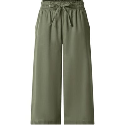 ESMARA Dames broek met linnen (Groen, XS (32/34))