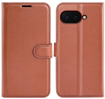 MobyDefend Hoesje - Geschikt voor Google Pixel 9a - Kunstleren Wallet Book Case (Sluiting Voorkant) - Bruin