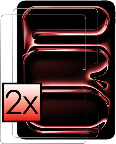 Screenprotector - 2 Stuks - Geschikt voor Apple iPad Pro (2024/2025) - 11 inch - Extra Sterk - Beschermglas - Gehard Glas - Tempered Glass - Screen Protector - Bescherm Cover