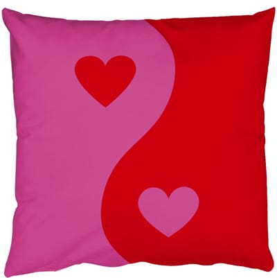 Sierkussens - Kussentjes Woonkamer - 50x50 cm - Minimalistisch - Rood - Roze - Hartjes