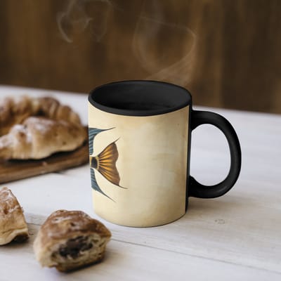 Magische Mok - Foto op Warmte Mokken - Koffiemok - Vis - Tropisch - Strepen - Vinnen - Magic Mok - Beker - 350 ML - Theemok