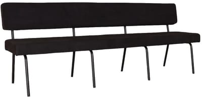 Eetkamerbank 220cm Wendy zwart stof eetbank