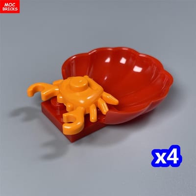 MOC Stenen Zee Dieren Plant Koraal Zee Scène Haai Octopus Rog Vis Clownvis Bouwstenen Speelgoed Kinderen Cadeau