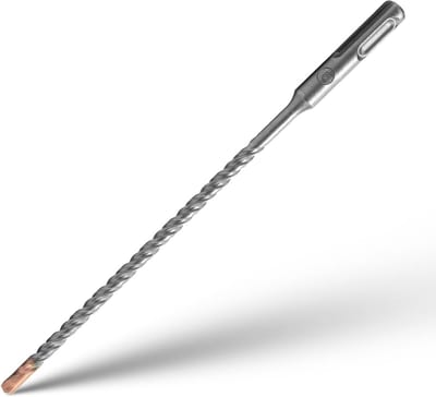 Hamerboor Betonboor - Tegelboor Steenboor - Klus Werk - 4 Hardmetalen Snijvlakken - 6mm x 200mm - Zilver