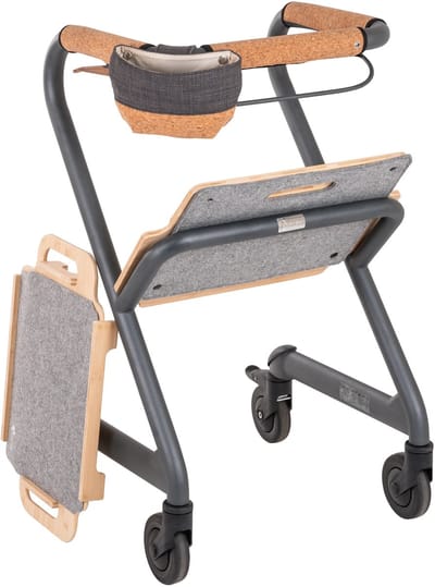 Saljol Indoor – Binnenhuis Rollator En Trippelstoel WR53 - Antraciet - Aanbevolen voor lichaamslengte: 150–180 cm
