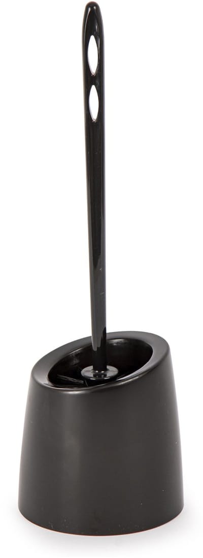 Toyma Wc Borstel - met houder - zwart - kunststof - toiletborstel - 37 cm