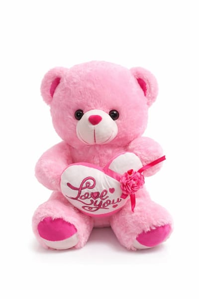 Knuffel Teddybeer met Hart Love You knuffelbeer Roze Kleur – LA ROSELLE AMSTERDAM