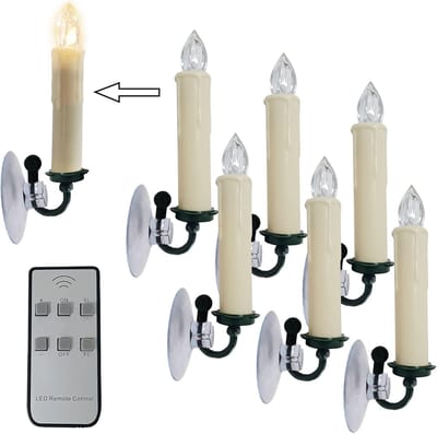LED Kaarsen - Vlamloze Kaarsen - Decoratieve Verlichting - Met Afstandsbediening - 10 Stuks - Ivoor