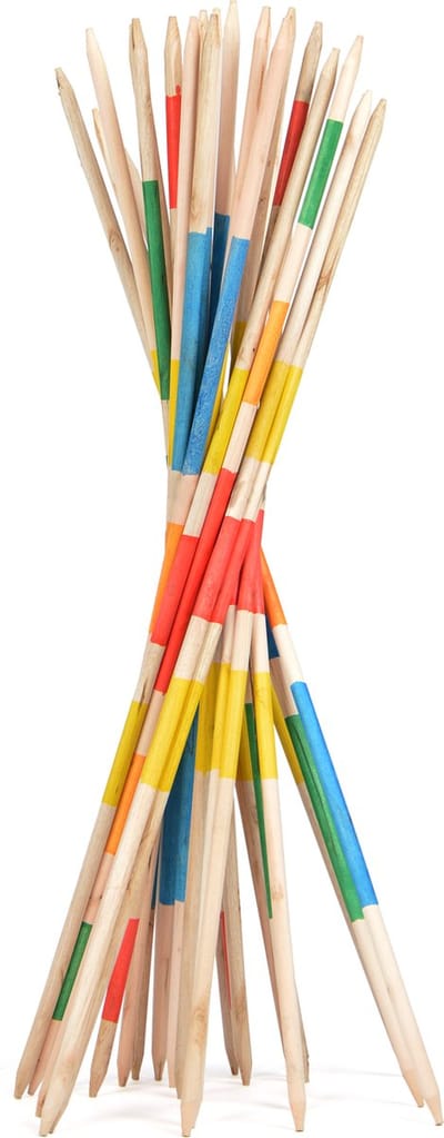 Ocean 5 XXL Mikado | 80cm reuzenmikado | het klassieke gezelschapsspel als houten speelgoed voor buiten | Mikado spel kinderen | Jumbo behendigheidsspel voor groot en klein