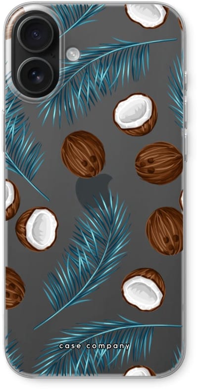 Case Company® - Hoesje geschikt voor iPhone 16 Plus hoesje - Kokosnoot - Soft Cover Telefoonhoesje - Bescherming aan alle Kanten en Schermrand