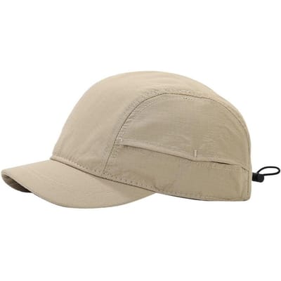 Retro Sneldrogende Petten met Korte Klep Uniseks Zomer Buiten Zonnebrand Casual Veelzijdig 5-panel Werkkleding Japanse Kampeerhoed beige