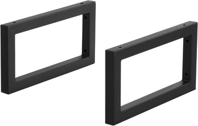 Ophangbeugels Wastafelblad - Wandconsoles Steunen - Wastafel Ondersteuning - Robuust Staal Ontwerp - 40x20 cm - Zwart Mat
