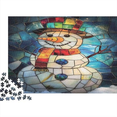 Puzzel Papier - Stukjes Puzzel - Ontspannend Spel - Glas-in-lood Stijl - 1000 Stukjes - Kleurrijk