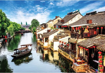 Uitdagende Legpuzzel 2000 Stukjes - Authentieke Oude Chinese Stadscène