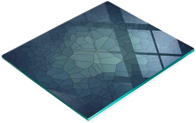 Decoratieve glazen serveerplank voor snacks, abstract ontwerp, 60x52 cm