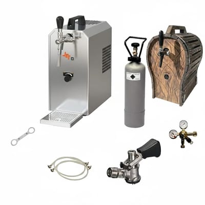 Volledige Set Biertap JET 30 1-kraans Droogkoeler 35 L/Uur Thuistap met Houten Vat