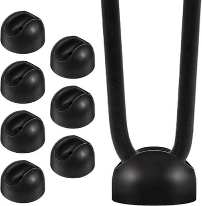 Haarspeld pootdoppen - Meubeldopjes vloerbescherming - Vloeren beschermen - Antislip rubber - 8 stuks - Zwart