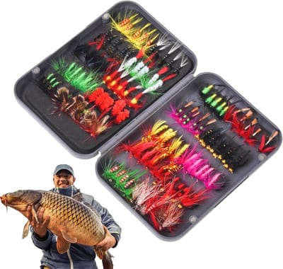 Vliegenaas Forel - Kunstaas Visgerei - Forel Vissen - Natuurlijke Prooi Simulatie - 12 x 10 x 3 cm - Multicolor