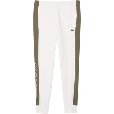 Lacoste Heren Sweatbroek Kleurblok (Crème)
