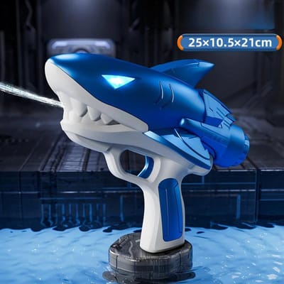 Zomer Speelgoed Zwembad Water Spelletjes Automatisch Continue Vuur Lichtgevend Waterpistool Haai Elektrisch Waterpistool Speelgoed Grote Capaciteit Speelgoed