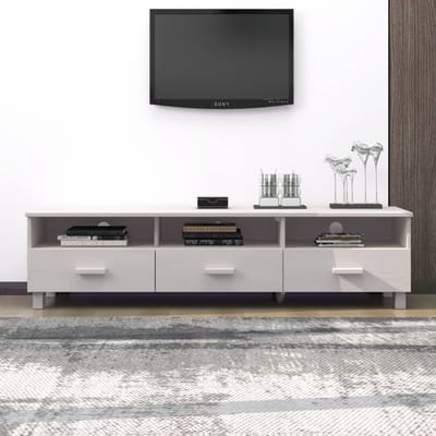 vidaXL - Tv-meubel - HAMAR - 158x40x40 - cm - massief - grenenhout - wit