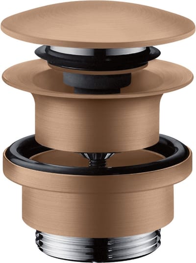 Hansgrohe AXOR Afvoergarnituur Push-Open voor wastafel- en bidetmengkraan Brushed Red Gold, 51300310