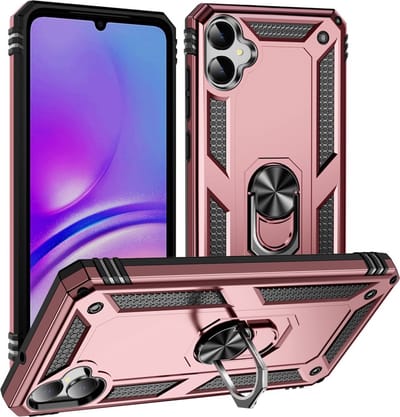 Coverup Hoesje - Geschikt voor Samsung Galaxy A05 Hoesje - Coverup Ring Kickstand Back Cover - Rose Gold