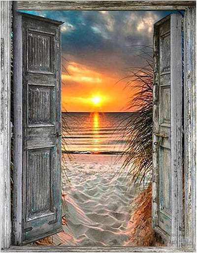 TOPMO Diamond Painting- Zonsopgang aan het strand - Schilderen voor volwassenen - 40x50CM