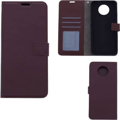 LuxeBass Hoesje geschikt voor Nokia G50 - Boekhoesje met kaartvakken - Bruin gsm hoesje - telefoonhoes - telefoonhoesjes