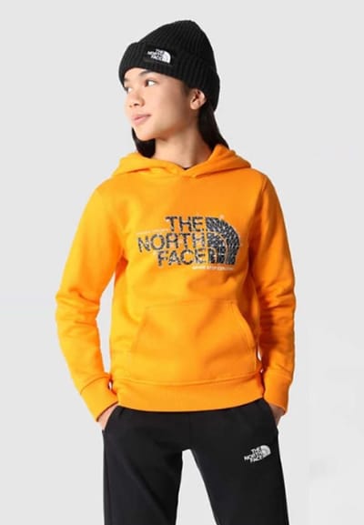 The North Face Kids Drew Peak Overhead Hoodie in Oranje