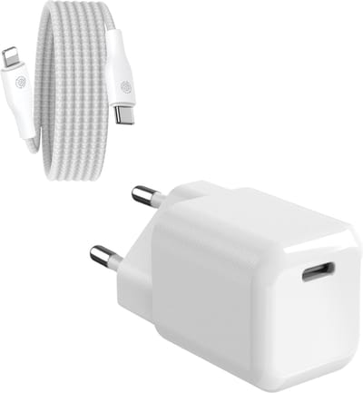 Usb C Fast Charger geschikt voor iPhone 11 / iPhone 12 / iPhone 13 / iPhone 14 - Oplader usb C - Usb C Power Adapter 30w - Snellader - 1 meter