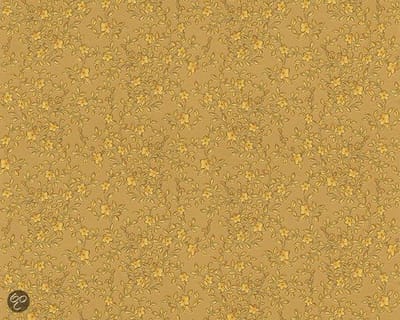 Versace behang landelijk, Goud bloemenbehang slaapkamer 93584-3