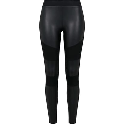 Urban Classics Fake Leather Tech Dames Legging - zwart - M